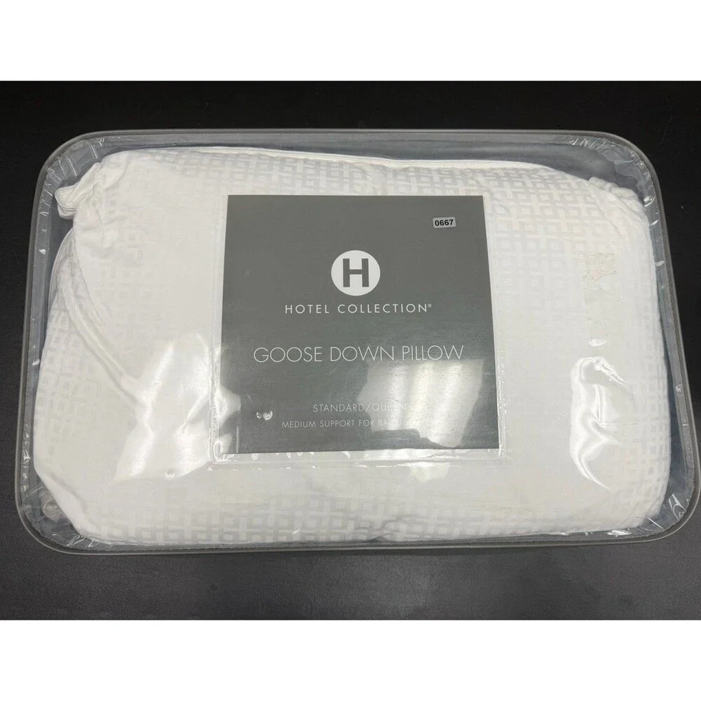 Hotel Collection European White Goose Down Medium Pillow Standard/Queen